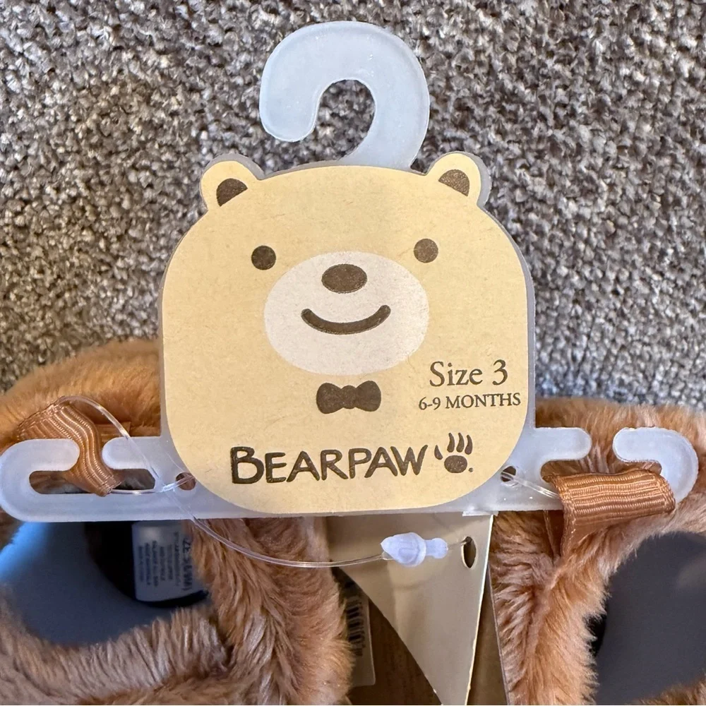 NWT Bearpaw infant size 3 brown faux fur booties
